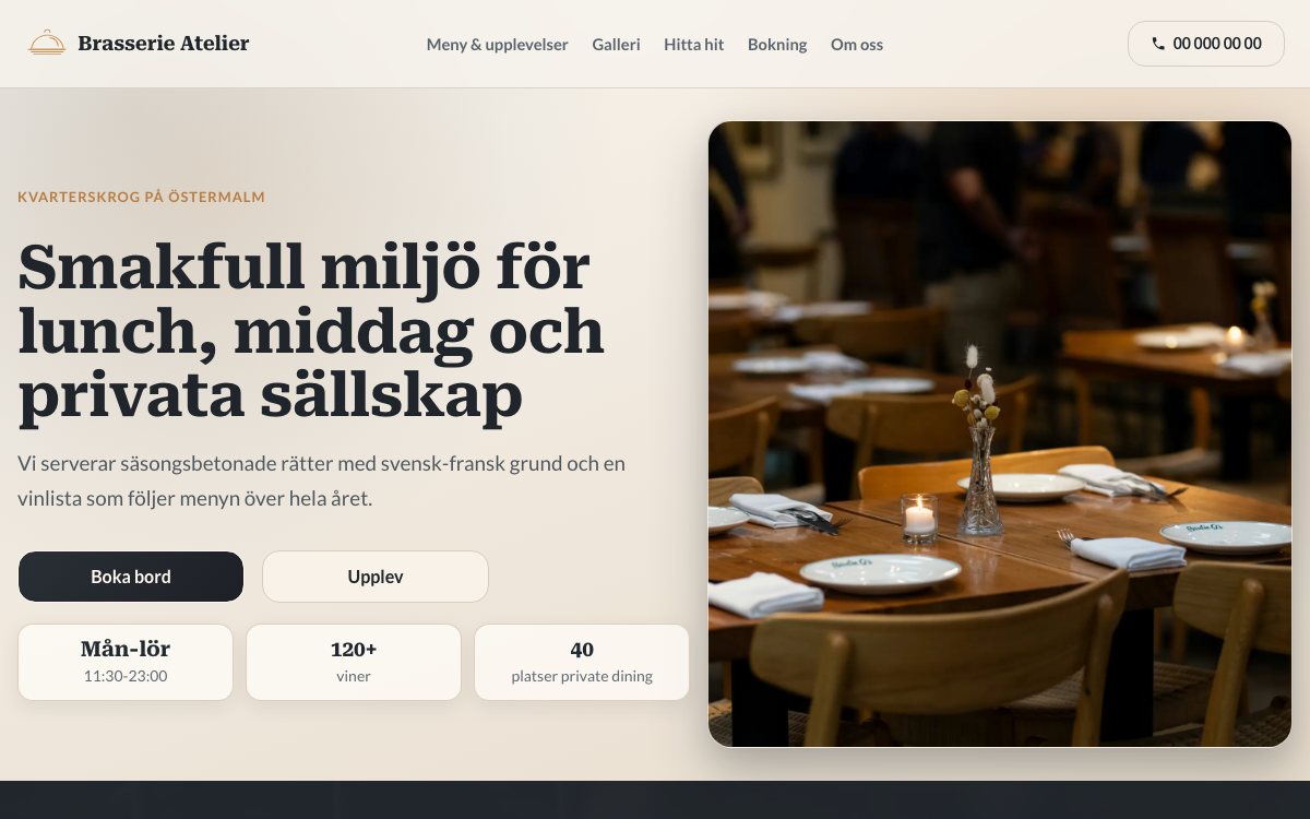 Förhandsvisning av demo: Atelier